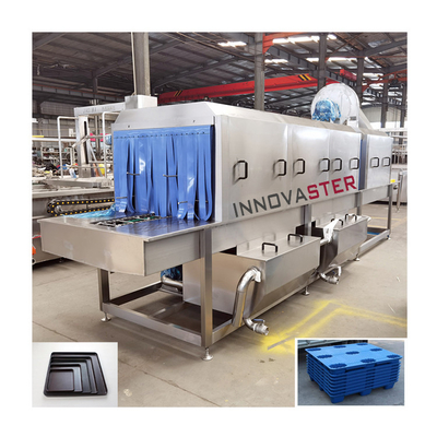 Máquina de limpeza por água quente de alta pressão para tabuleiros/caixas/contêineres Material plástico