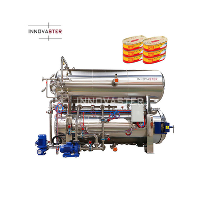Retort Processo de esterilização a vapor em autoclave para alimentos embalados, conservas de aves de capoeira e carne bovina