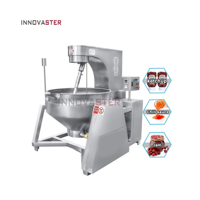 Máquina de processamento de alimentos planetários de inclinação automática com agitação e sistema de aquecimento