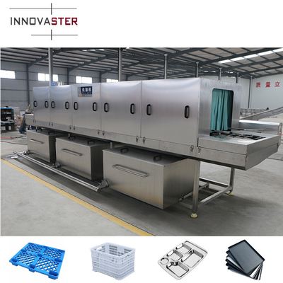 Máquina de limpeza por água quente de alta pressão para tabuleiros/caixas/contêineres Material plástico