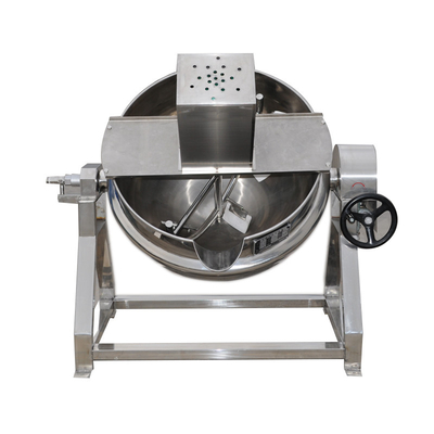 Aço inoxidável Combustível Elétrico Aquecimento a vapor de Gás Queijo Molho de Carne Chaleira de Cozinha com Agitador