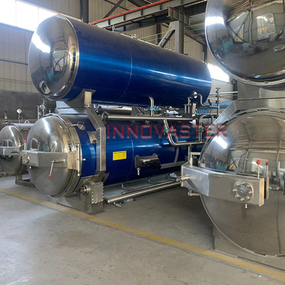 Retort Processo de esterilização a vapor em autoclave para alimentos embalados, conservas de aves de capoeira e carne bovina