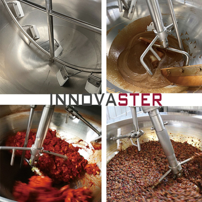 Máquina de mistura e cozimento automática comercial de 100-600L de capacidade para pot de pasta de sementes de lótus