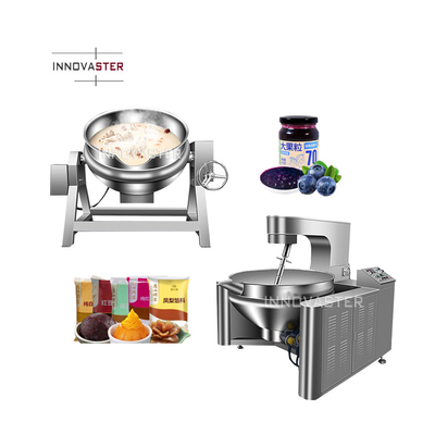 Caldeira de cozinha de 500L de aquecimento elétrico a vapor com chaleira de cozinha com misturador de bebidas alimentares