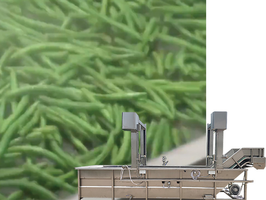 Reciclagem de água SUS 304 Gantry Lift Tank Máquina de lavar vegetais e frutas para design