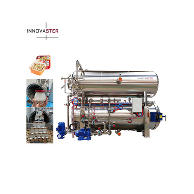 Máquina de esterilização de alimentos de 2100 kg para esterilizadores a vapor de atum enlatados totalmente automáticos