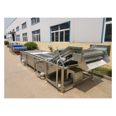 6000*1400*2400 Máquina industrial de lavar batatas doces com sistema de limpeza por bolhas de ar