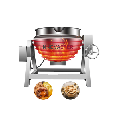 Tilt Industrial Candy Carne Cozinha Jacket Chaleiro 500L para planta de processamento de vegetais