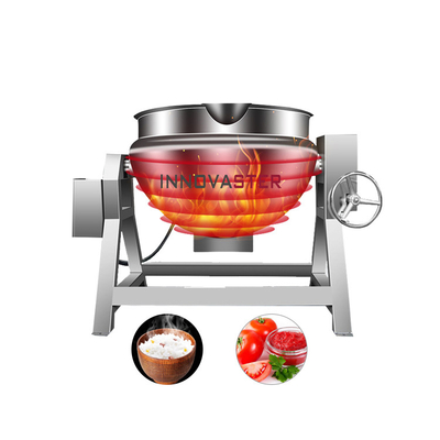 615KG Vertical Steam Gas Electric Double Jacketed Kettle para fabricação de confitura em restaurante