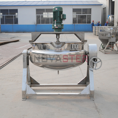 615KG Vertical Steam Gas Electric Double Jacketed Kettle para fabricação de confitura em restaurante