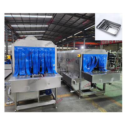 Máquina de limpeza automática com lavadora de prata industrial e moldes de recipientes PP/SUS304