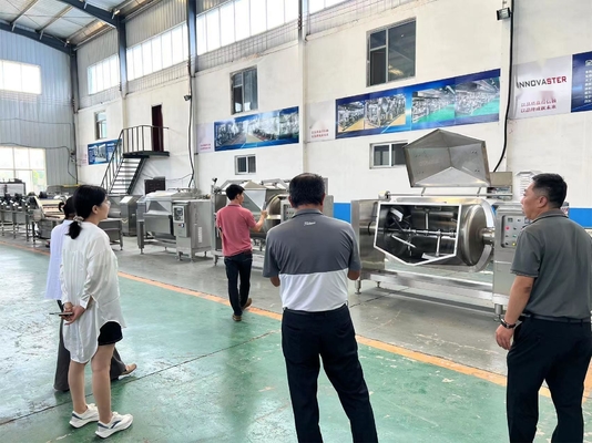 100L Jaqueta de extração de água horizontal Chaleira de cozinha com função de agitação a vácuo