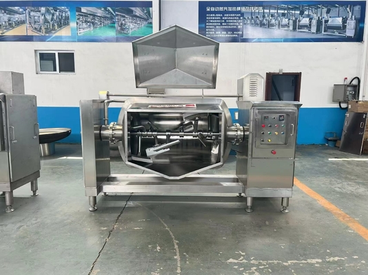 100L Jaqueta de extração de água horizontal Chaleira de cozinha com função de agitação a vácuo