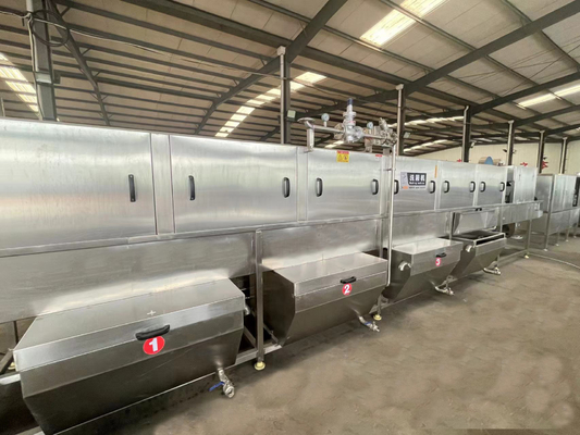 Máquina de lavar roupa industrial totalmente automática para limpeza rápida e rápida de bandejas SUS de plástico
