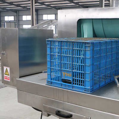 Máquina de lavar roupa automática de 650 kg de alta capacidade para grandes contentores de plástico e bandejas agrícolas