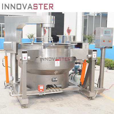 Equipamento de cozimento de compotas de frutas de capacidade personalizada com chaleira de chaleira e misturador de agitador