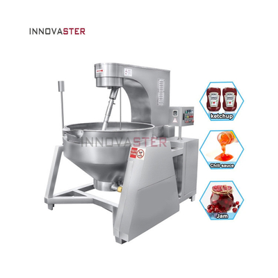 Caldeira de cozinha com chapa, misturador automático de cozinha aquecido a gás, com aço inoxidável 304