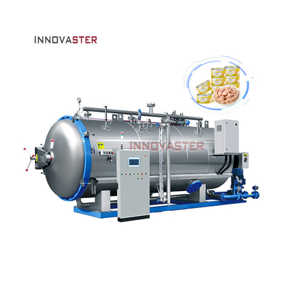 Máquina de esterilização de banho de água horizontal para alimentos e bebidas 1100*1200*1500MM Design