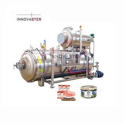 Máquina de retorta de esterilização a alta temperatura para embalagens de bolsas de alimentação de 2100 kg