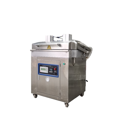 Material de madeira Máquina de embalagem automática de vácuo ligada à pele Estado completo dos alimentos