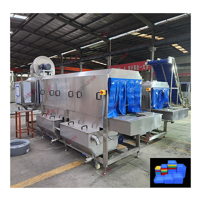 Máquina automática de lavar caixas de plástico de 650 kg para limpeza e desinfecção de paletes