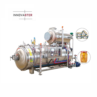Retorte automático de lote para processamento de alimentos Autoclave horizontal automático de pulverização de vapor