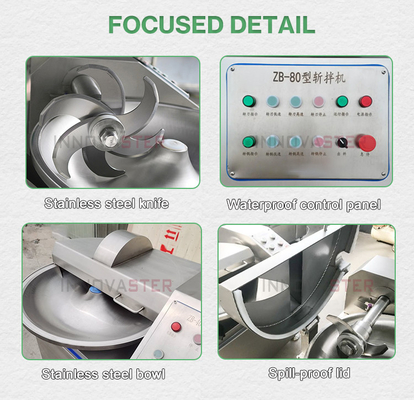 Equipamento de processamento de alimentos para restaurantes Chopper Cortador de salada de vegetais Cortador de misturador Cortador de tigela