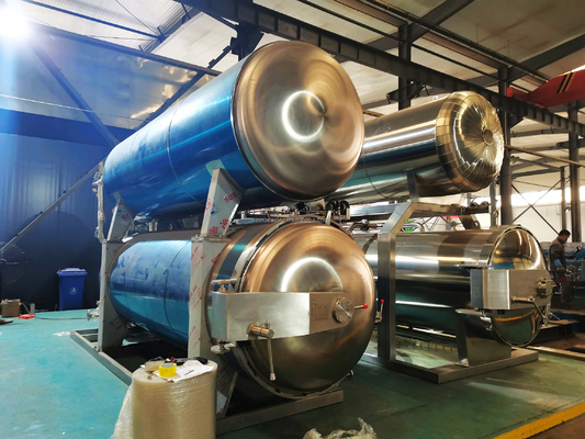 Lunch Meat Water Spray Autoclave Retort Machine para conservação 1100*1200*1500MM Tamanho