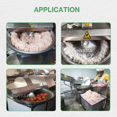 Processamento de carne Máquina de corte industrial de taça de carne para salsicha vegetal automática de 5kw