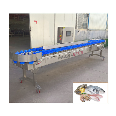 Máquina de classificação de peso de frutos do mar de caranguejo inteligente com equipamento de indústria alimentar de 2500W