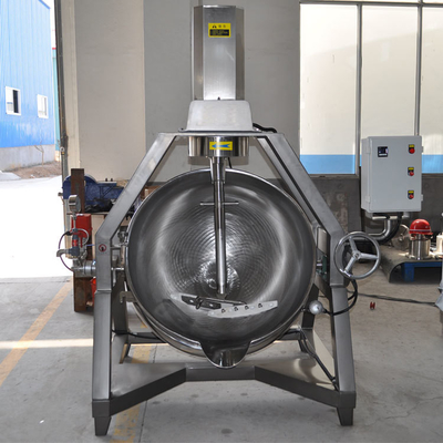 Caldeirão semi-automático com misturador 615 kg para processamento de vegetais e preparação de sopa