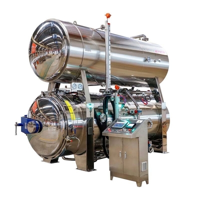 Estrutura Vaso de pressão cilíndrico 1KW Retorte de autoclave para esterilização de garrafas de PP