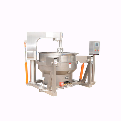 Caldeirão de jaqueta prateada com xarope de açúcar de qualidade alimentar com design industrial e multi-agitator