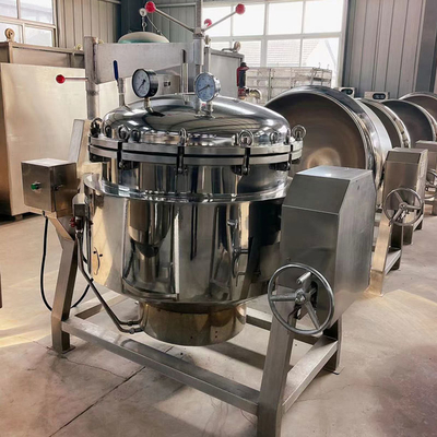 Cozinha a vácuo de alta pressão para processamento de vegetais Caldeira em aço inoxidável 304