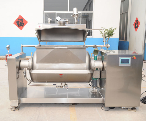 Aquecimento eléctrico ou a óleo Equipamento de cozinha personalizado com camisa horizontal e misturador