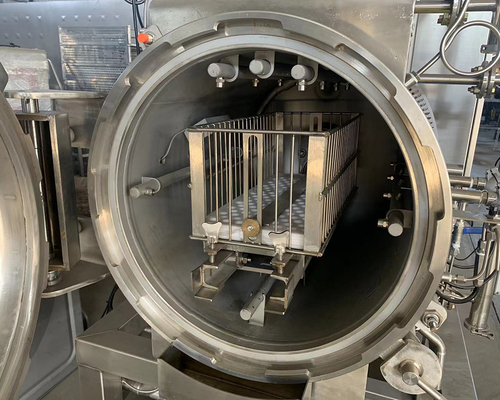 F0 Máquina de esterilização de retorte de autoclave horizontal para compressor de ar