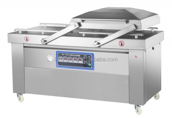 Máquina de embalagem automática de vegetais de vácuo de câmara de vedação de dupla ranhura