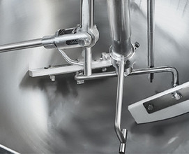 Máquina de fabricação de molho industrial de capacidade personalizada com agitador multi e aquecimento a gás