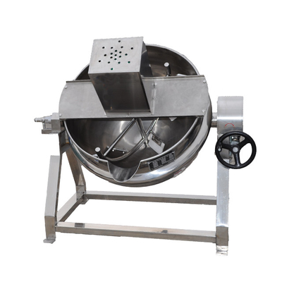 Caldeira aquecida com chaleira de vapor com agitador para soluções de processamento de carne