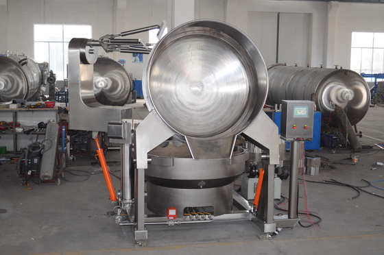 Aço inoxidável 304 Caldeira de cozinha multi-agitator de aquecimento automático a gás