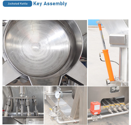 Caldeirão de cozinha automático com agitado de aço inoxidável 304