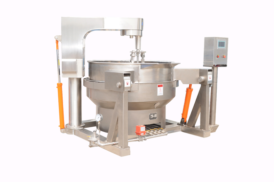 100-600L Capacidade de aquecimento automático a gás chaleira de cozinha para molho multi-agitator