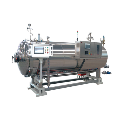 Máquina esterilizadora de retorta giratória de tensão 380 V para autoclave horizontal industrial