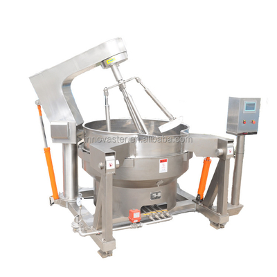 100-600L Capacidade de aquecimento automático a gás chaleira de cozinha para molho multi-agitator
