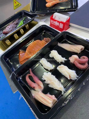 Máquina automática de embalagem a vácuo por pele para exibir alimentos frescos na sua totalidade