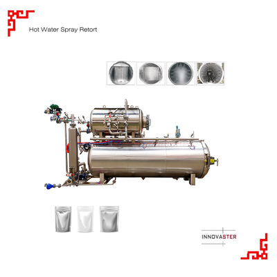 Vaso de laboratório de vapor mini Retort para produção em pequena escala 1100*1200*1500MM Esterilização física