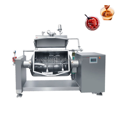 220V/230V/380V/415V/440V Caldeirão de vácuo com chaleira Mixidor de eixo horizontal para pasta de feijão vermelho