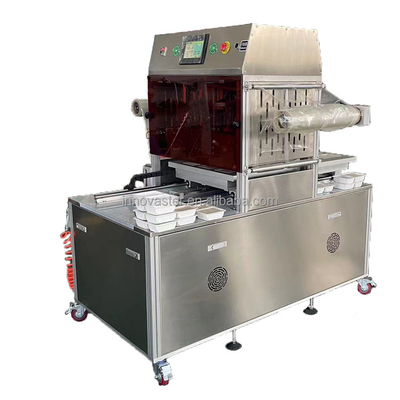 Máquina automática de embalagem de embalagem de caixa de vedação de vácuo de atmosfera modificada para embalagem de caixa