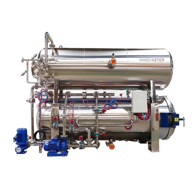 Esterilização a altas temperaturas Esterilizador de alimentos em frasco/bolsa horizontal Retorte de imersão em água Autoclave 380V
