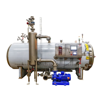 3P Voltage Steam Water Cascading Retort Machine Sterilizer para indústria de processamento de alimentos